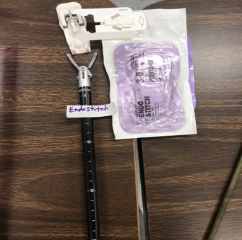 <p>Single use endoscopic suturing device that has two jaws. Commonly used in OB/GYN procedures for Uterine closure</p>