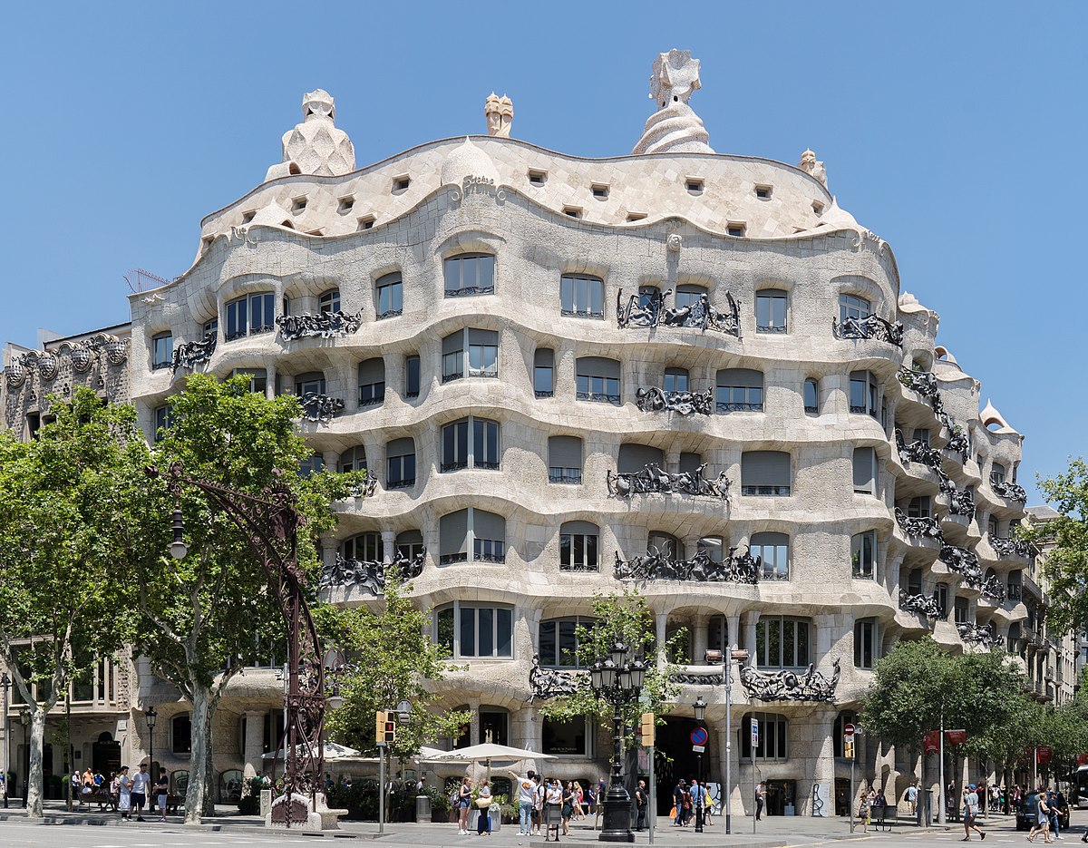 <p>casa mila, spain, art nouveau</p>