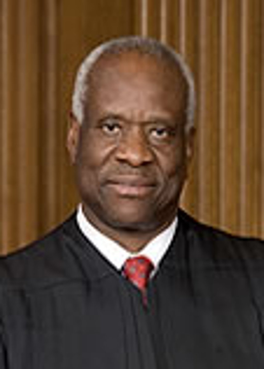 <p>2nd African American US Supreme Court justice; conservative, appointed by President George H. W. Bush</p>