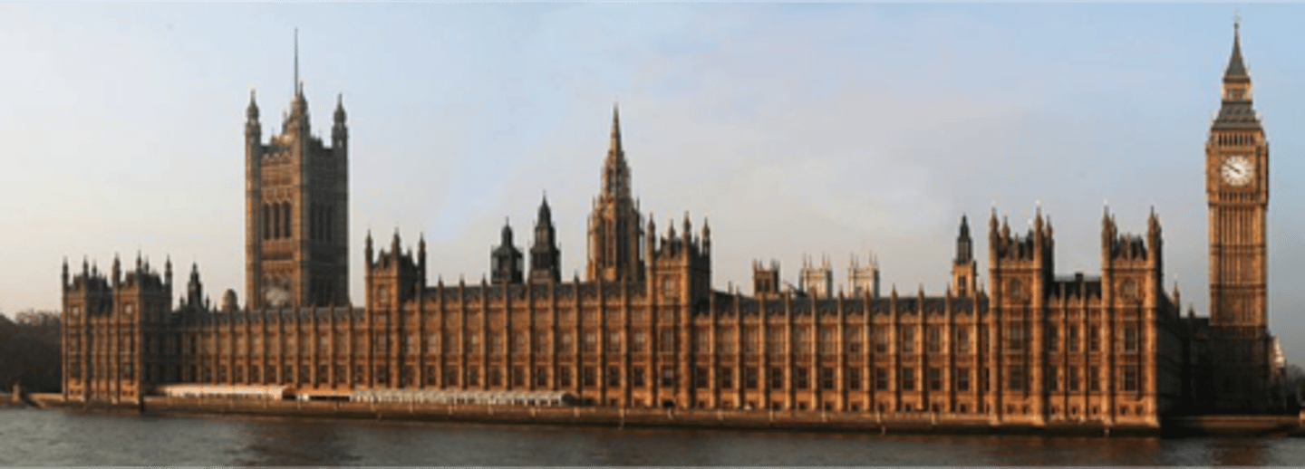 <p>1840-70</p><p>Sir Charles Barry and Augustus WN Pugin</p><p>London, England</p><p>Limestone masonry and glass</p><p>Victorian Age</p><p>Gothic style, tracery on windows, no stained glass</p>