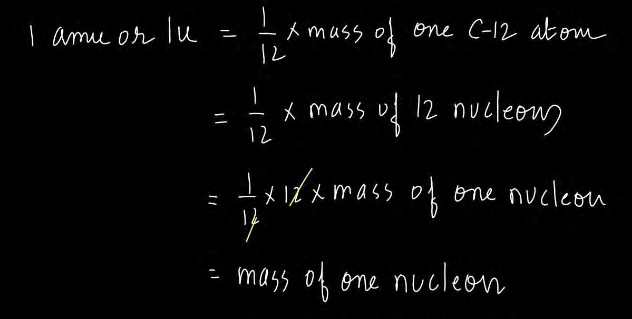 basically = mass of 1 nucleon