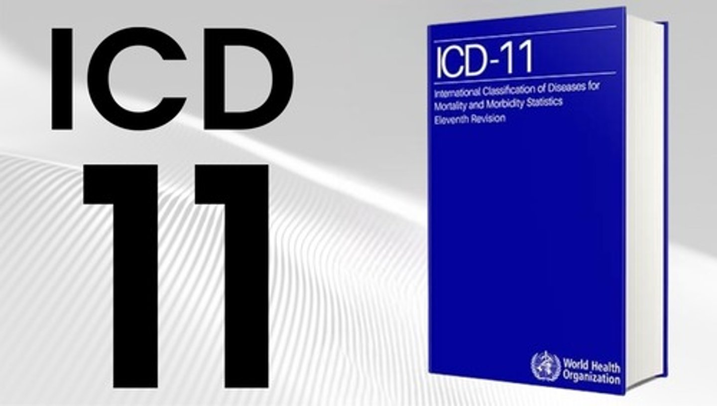 <p>a global system published by the World Health Organization for classifying mental and physical health conditions, including mental and behavioral disorders</p>