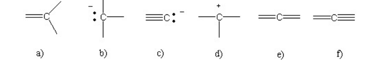 <p><span>Which of the following bonding patterns of carbon is not allowed in the formation of an organic compound?</span></p><p></p>