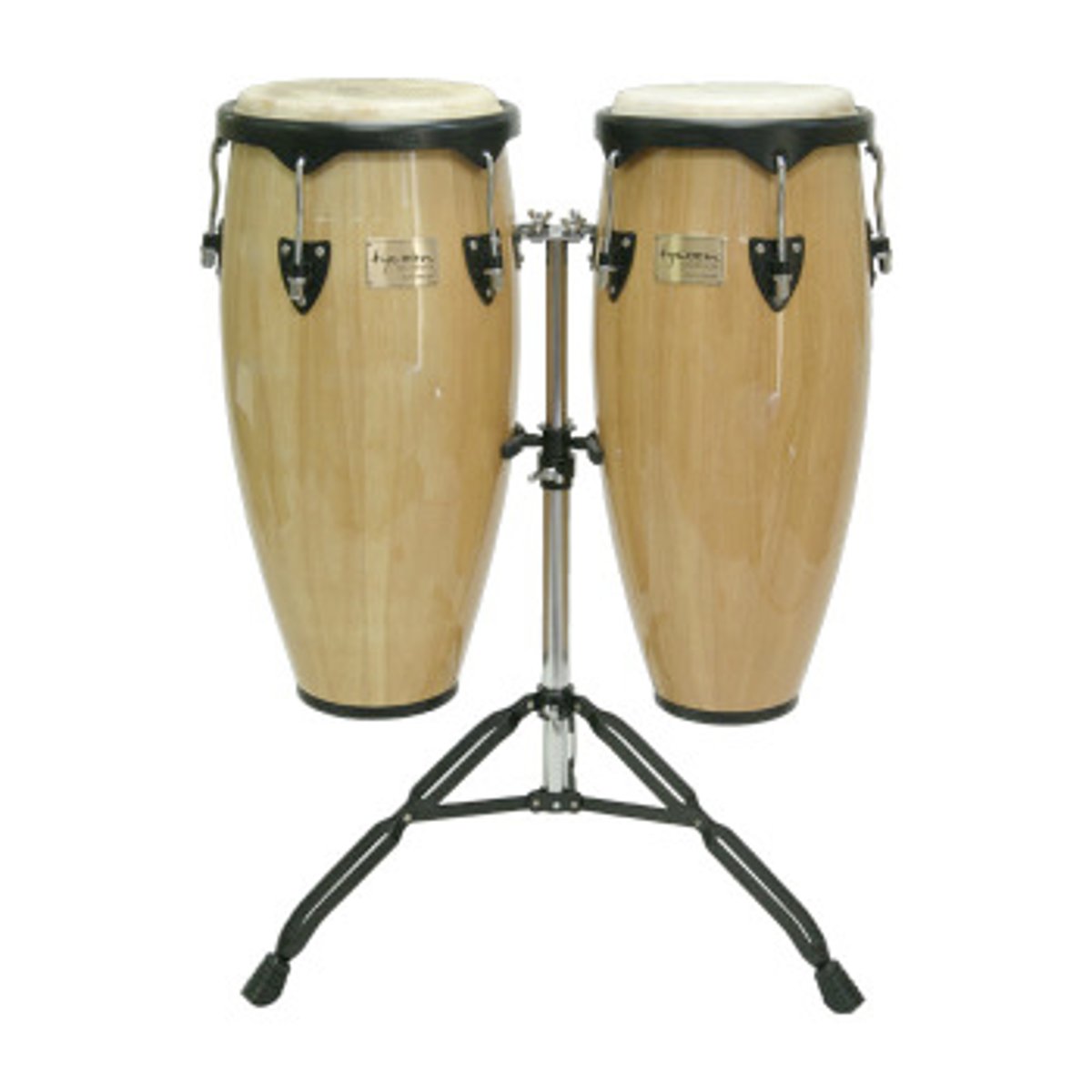 <p>A pair of tall, narrow single-headed drums played with the hands on a stand which the musician has to stand to play used in Calypso and Samba.</p>