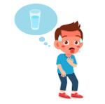 <p>To need something to drink</p>