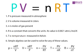 <p>PerVy = nRT</p>