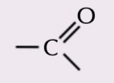 <p>-C=O, CnH2nO, -one, propanone</p><p>version of carbonyl group with it in the middle of the chain</p>