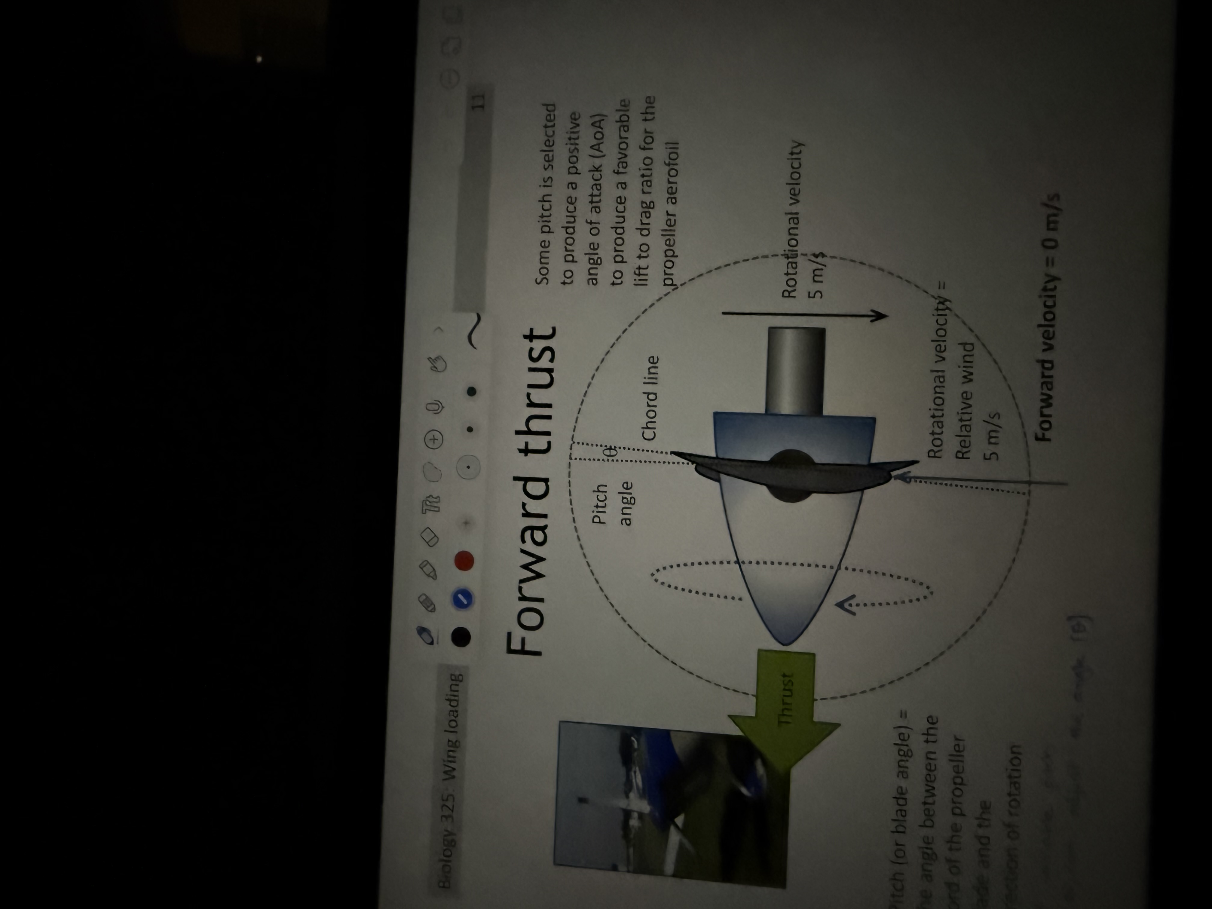 <p>Angle between the cord of the propeller blade and the direction of rotation.</p><p></p>