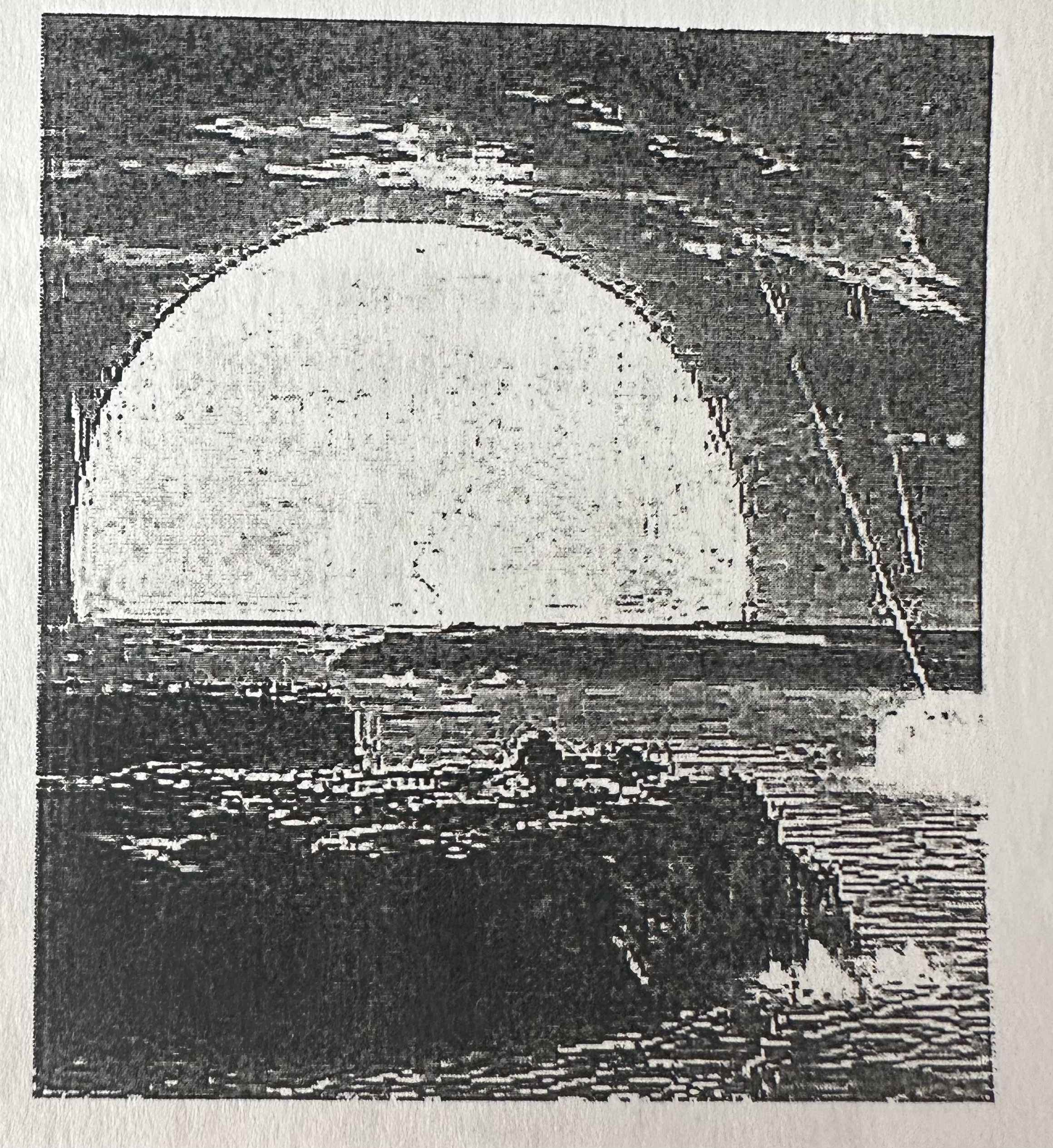 <p>Surface covered with <strong>hot seas</strong>, kept by the <strong>molten Earth</strong>. <strong>Steam</strong> from sea formed huge <strong>clouds</strong>. Clouds precipitated to Earth in violent <strong>rainstorms</strong>, with <strong>lighting</strong>. On land active <strong>volcanoes spouted</strong> <strong>gas</strong>, <strong>steam</strong> and <strong>lava</strong>.</p>