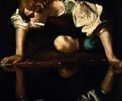 <p>Baroque chiaroscuro and mythological self-reflection theme. </p>