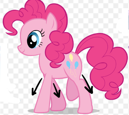 <p>Consider the arrows along the limbs of Pinkie, what would be the positional term?</p>