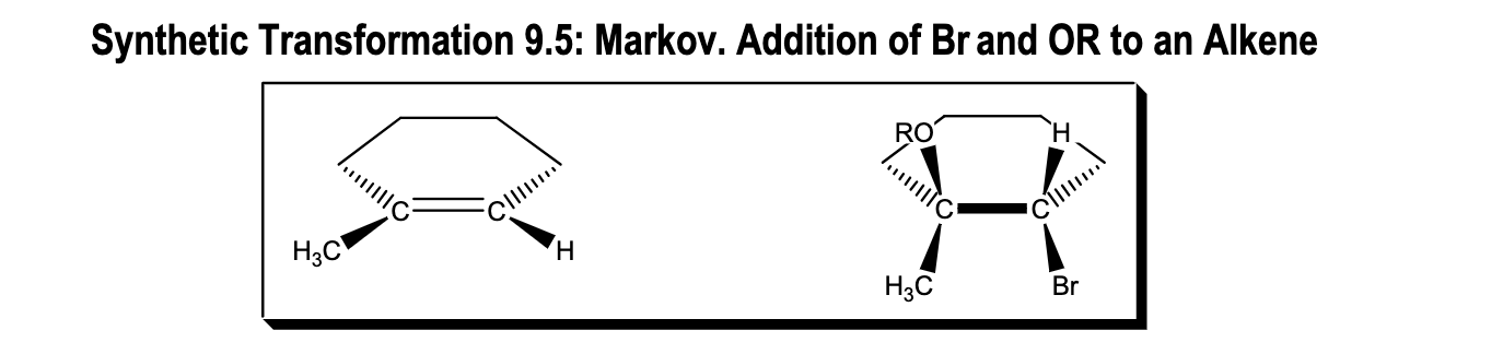 <p>Markov Addition of Br and OR to Alkene</p>