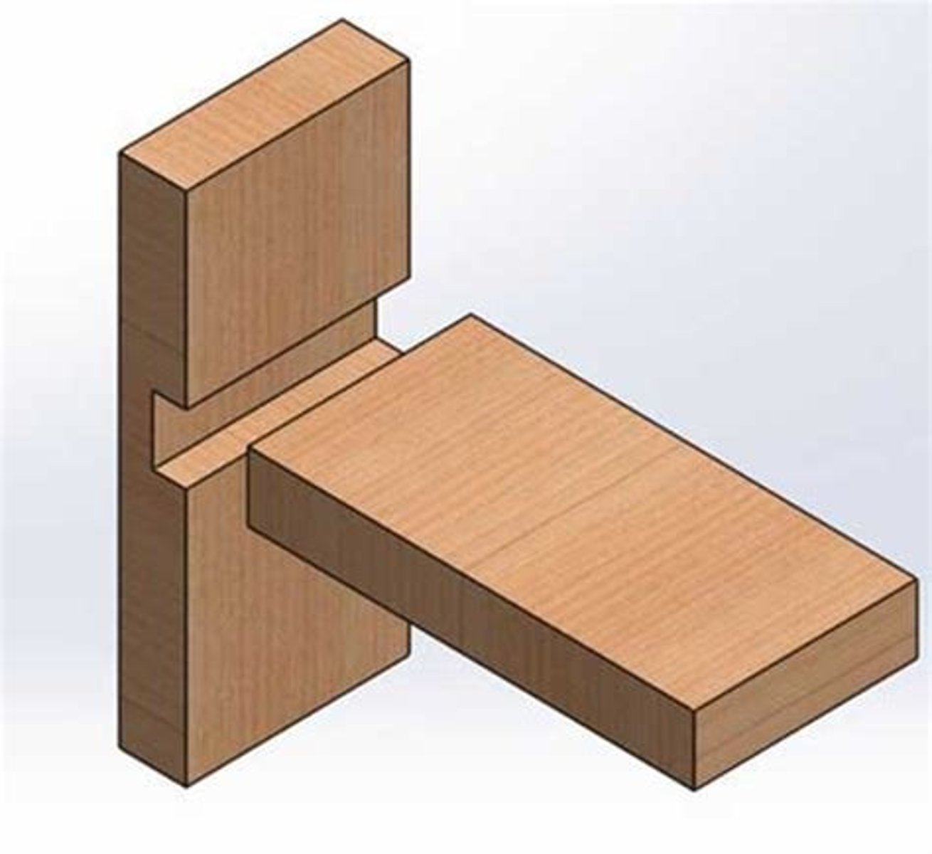 <p>useful in framework construction like cabinets and shelving. a groove is cut across one piece it is the same length and width of the end of the other piece. to make a permanent joint glue is applied then the second piece is inserted into the 1st. it can be a temporary joint without glue . it is structurally strong and can be made using a tenon saw and chisel or router.</p>