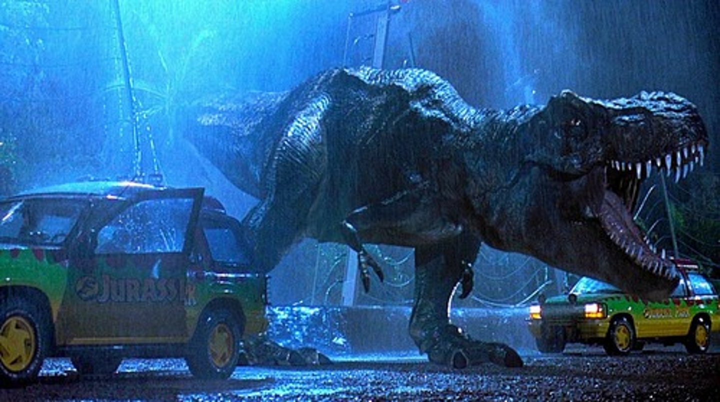 <p>-Directed by Steven Spielberg, the first installment of the Jurassic Park franchise, based on Michael Crichton's popular novel.</p><p>-Phil Tippet's "go-motion" dinosaurs replaced by Dennis Muren's CGI creatures</p>