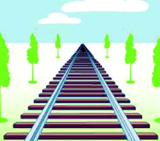 <p>(monocular cues )</p><ul><li><p><span>when parallel lines go off into the distance, they seem to converge at a point because farther things seem closer</span></p></li></ul>
