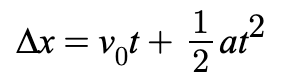 Kinematics Equation 2