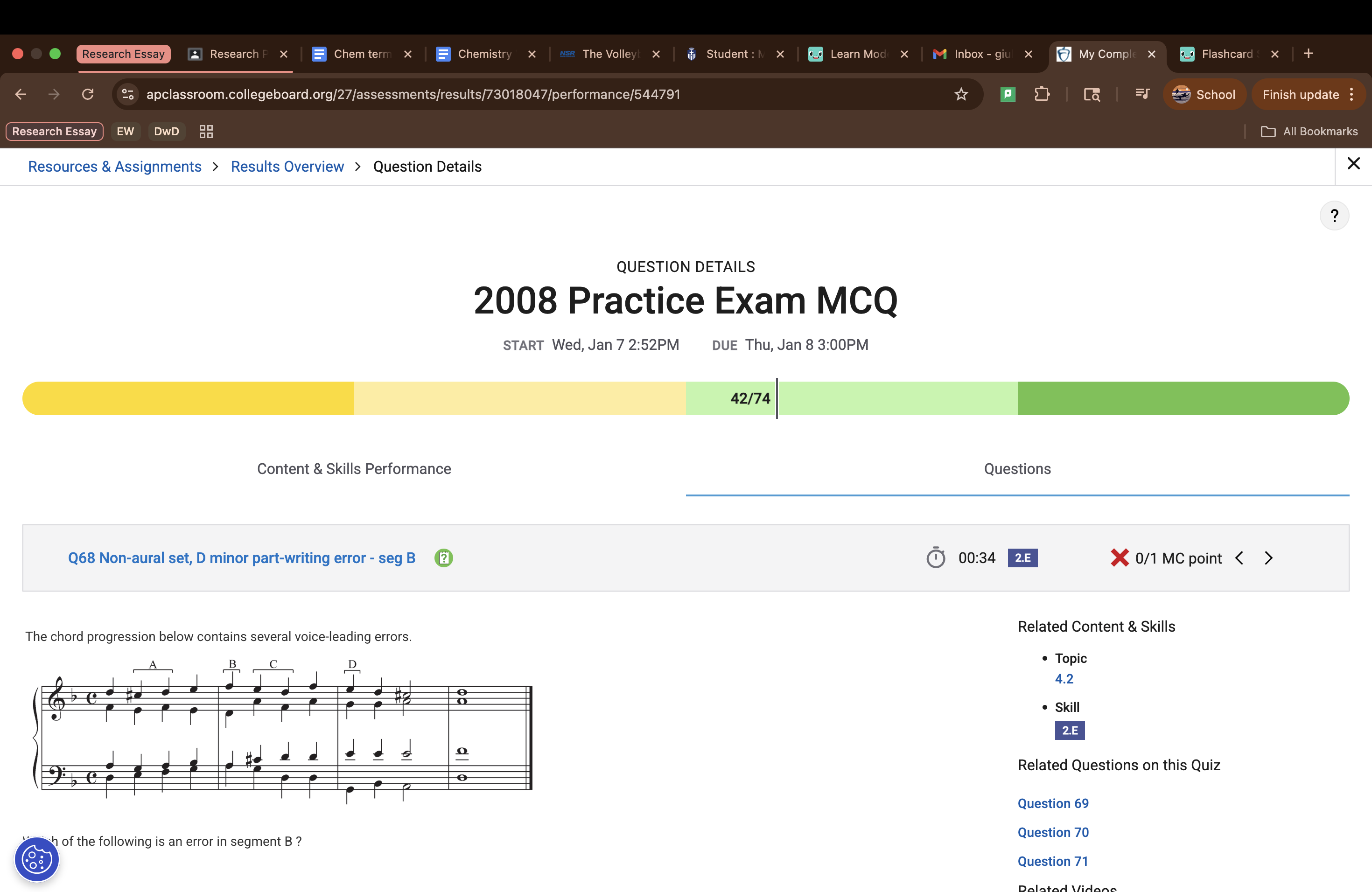 <p>what is the error is segment b </p>