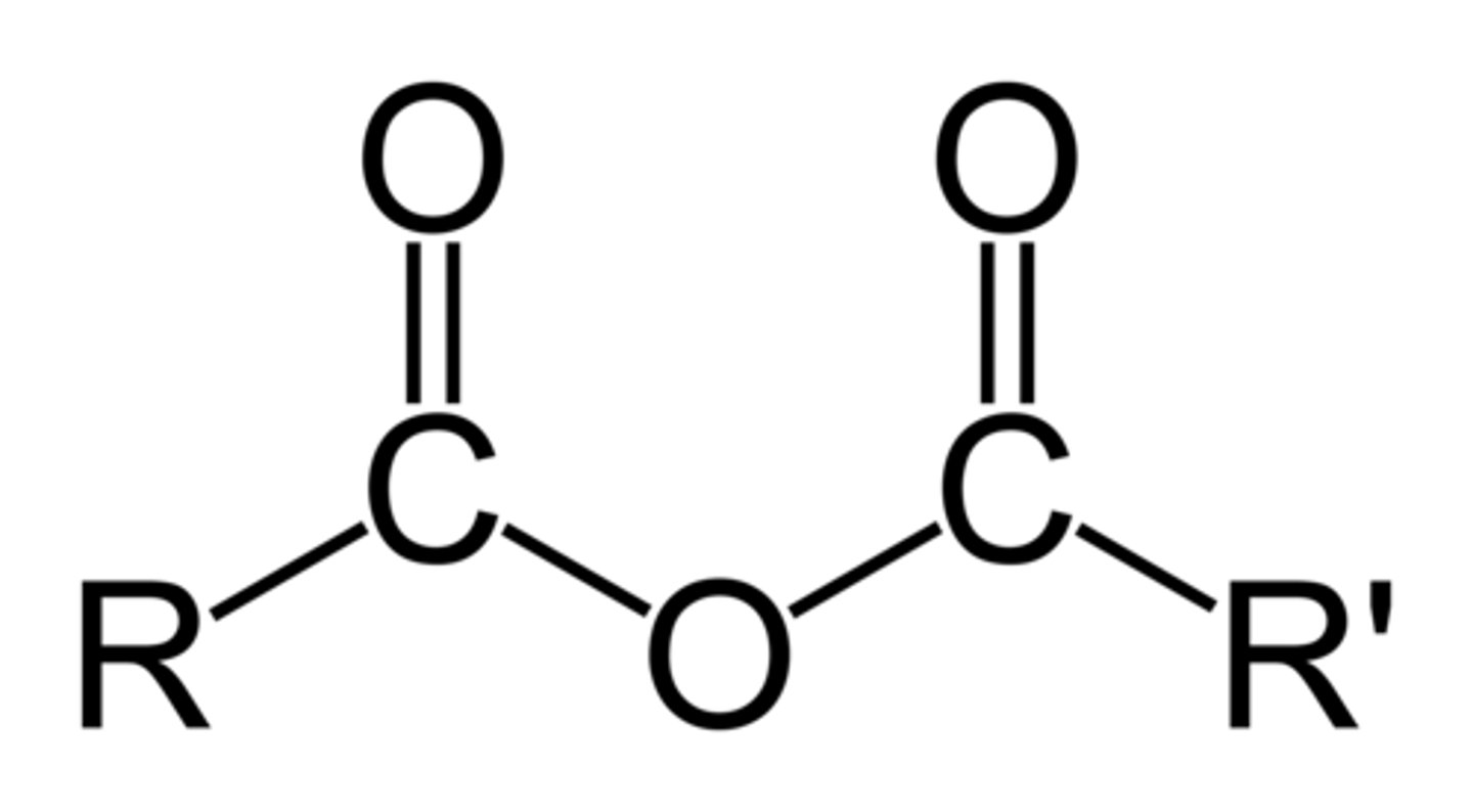<p>R-C(=O)-O-C(=O)-R</p>