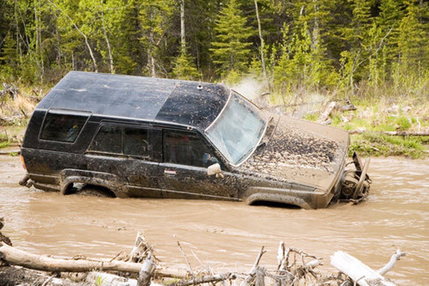 <p>mud; wet, swampy ground; a tough situation</p>