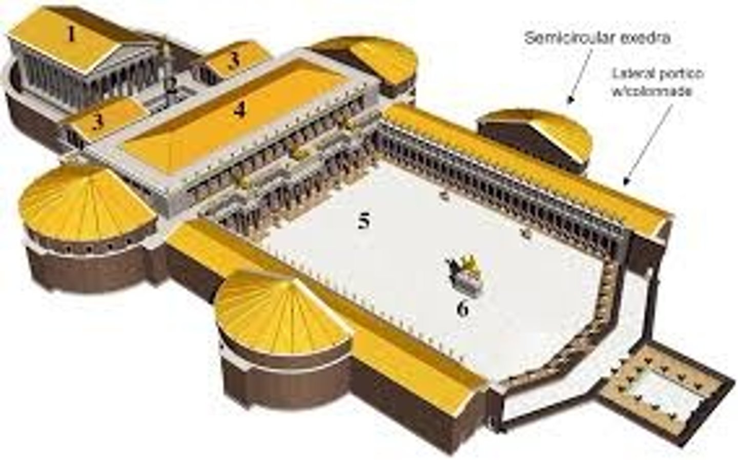 <p>Form:<br>-column: marble, low relief<br>-brick and concrete architecture<br>-scroll-like frieze on column- continuous narrative<br>-groin vaulting/barrel vaults in market<br>Content:<br>-forum: basilica in back with equestrian figure in the center and two libraries<br>-marble column of trajan: ashes of trajans put in bottom, crowded composition, story of defeat of the Dacians<br>-market of trajan: multilevel mall with 150 shops<br>Function:<br>-column: monuments celebrates the victory in the Dacian war<br>-forum: marketplace<br>Context:<br>- Rome, Italy 106-112 CE column 113 CE</p>