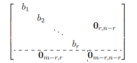 <p>Let R be a Euclidean domain. Let A ∈ Mm,n(R). Then there is a finite sequence of allowable elementary operations such that A becomes of the form (X.26) </p><p>where the bi are non-zero elements of R and b1 | b2 | · · · | br</p>