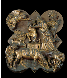 <p><span>Brunelleschi, <em>Sacrifice of Isaac</em>, 1401-1402</span></p>