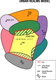 <p>The model shows everyone living in suburbs, and resources are all in own area, fewer jobs in CBD; demise of city center</p>