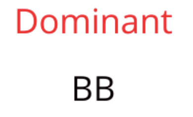<p>Represented by a capital letter; masks the recessive trait (e.g. B).</p>