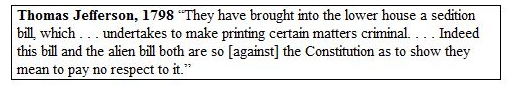 <p><span>What did Thomas Jefferson mean when he said that the bills referred to in this quote were against the Constitution?</span></p>