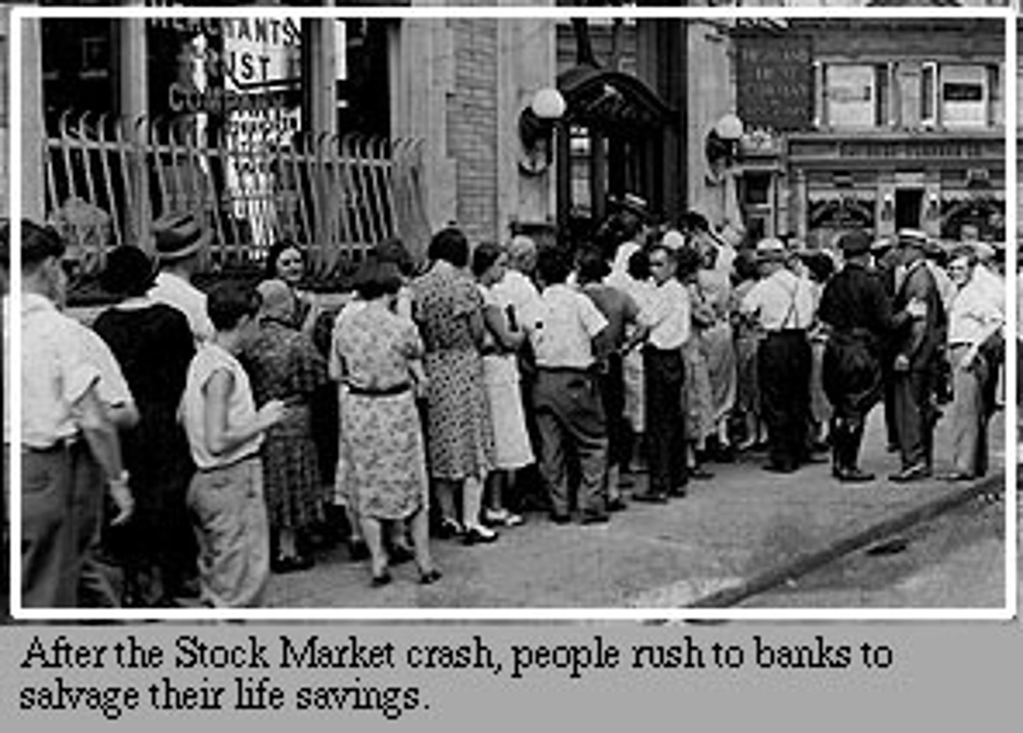 <p>During the Great Depression 20 percent of all banks failed. (p. 498)</p>