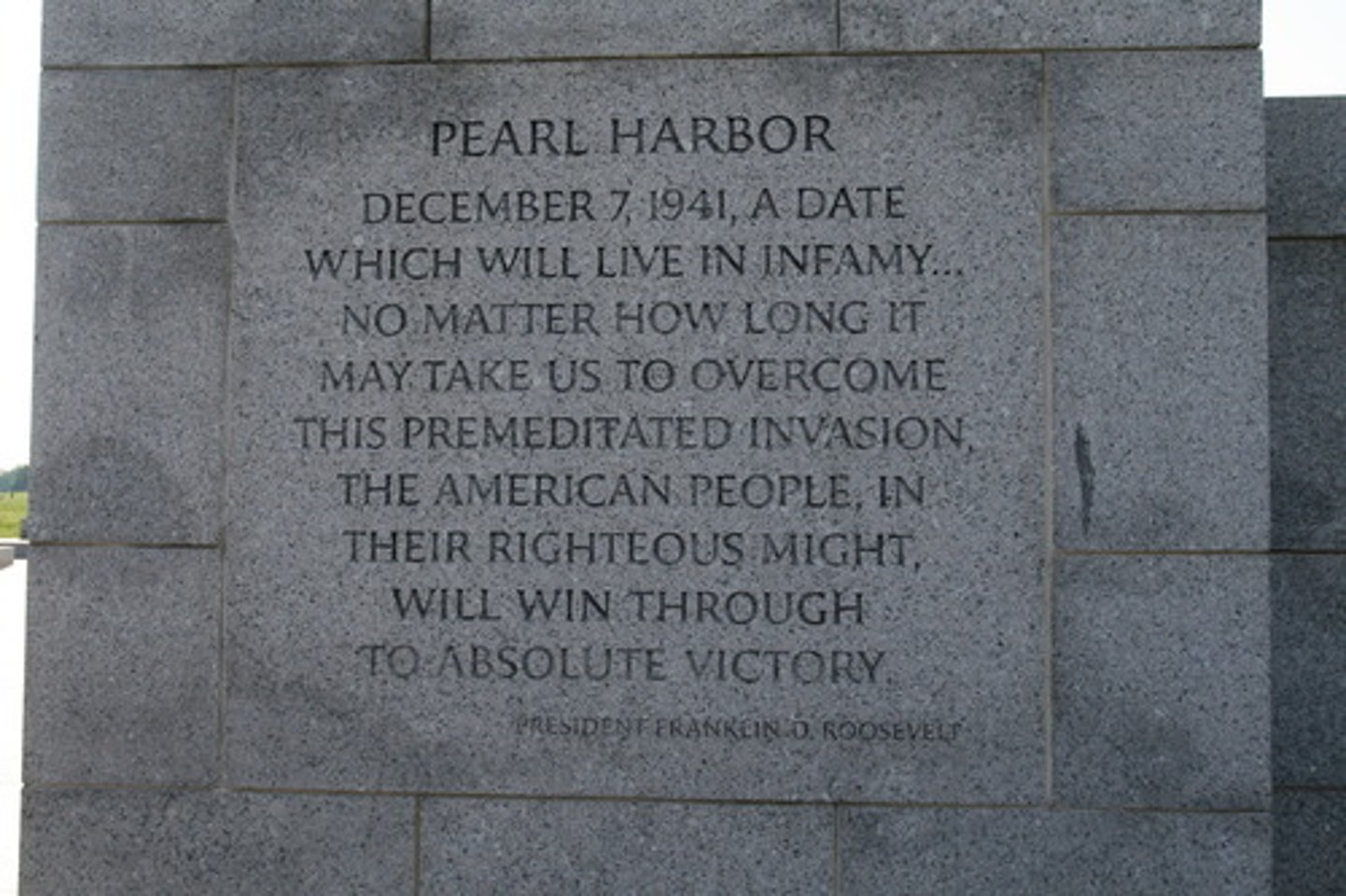 <p>FDR's Speech after Pearl Harbor</p>