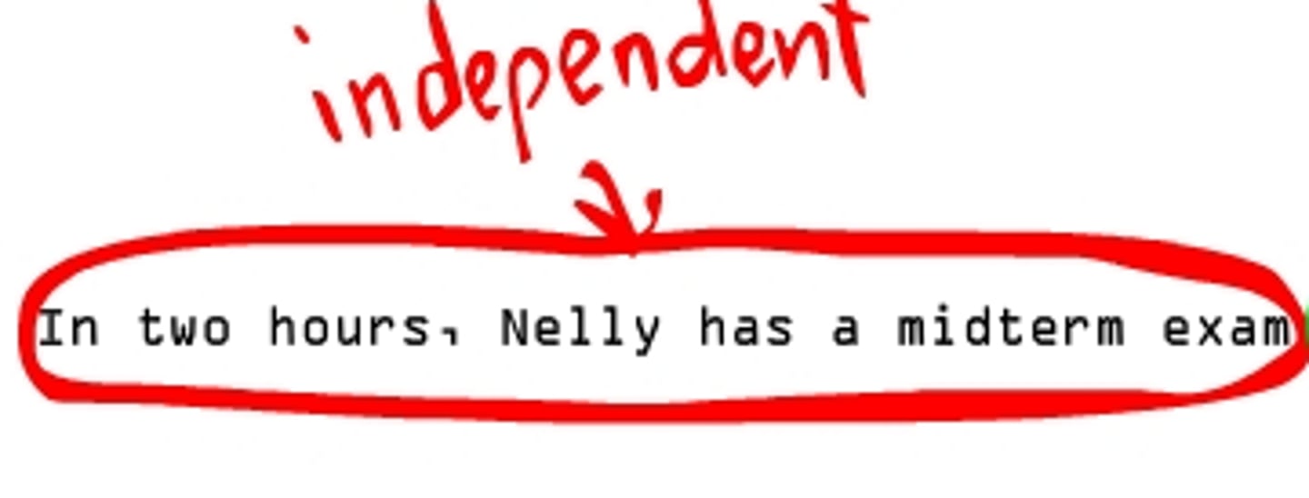<p>a clause in a complex sentence that can stand alone as a complete sentence</p><p>独立分句</p>