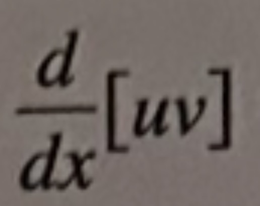 <p>d/dx(uv)</p>