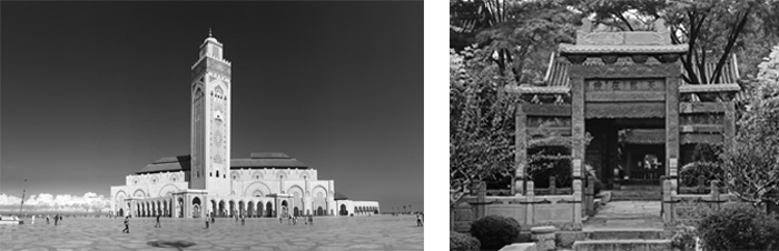 <p><span><span>Based on the two images, which of the following statements best explains the geographic process that took place as Islam diffused from its hearth?</span></span></p>