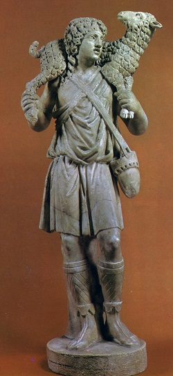 <p>What does this sculpture depict?</p>