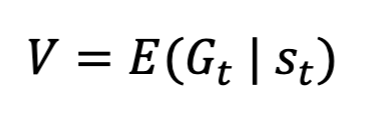<p>expected G_t in the current state</p>