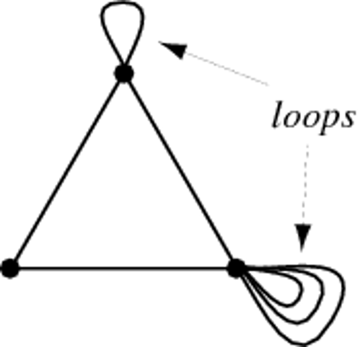 <p>An edge which starts and finishes at the same vertex.</p>
