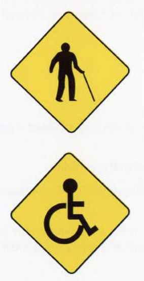 <p>Disabled persons crossing</p>