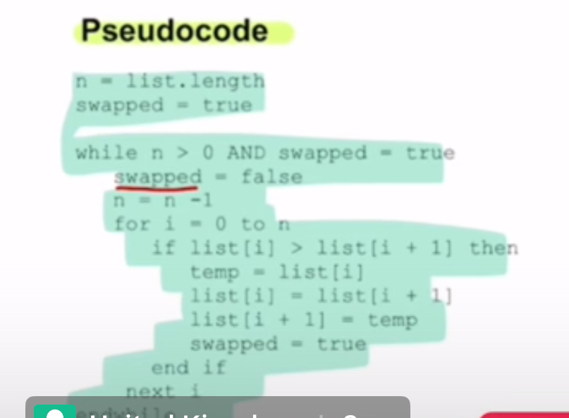 <p>How does bubble sort work</p>