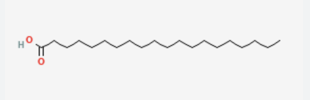 <p>20 carbons, no double bonds</p><p>saturated fatty acid</p><p>n-eicosanoate</p>