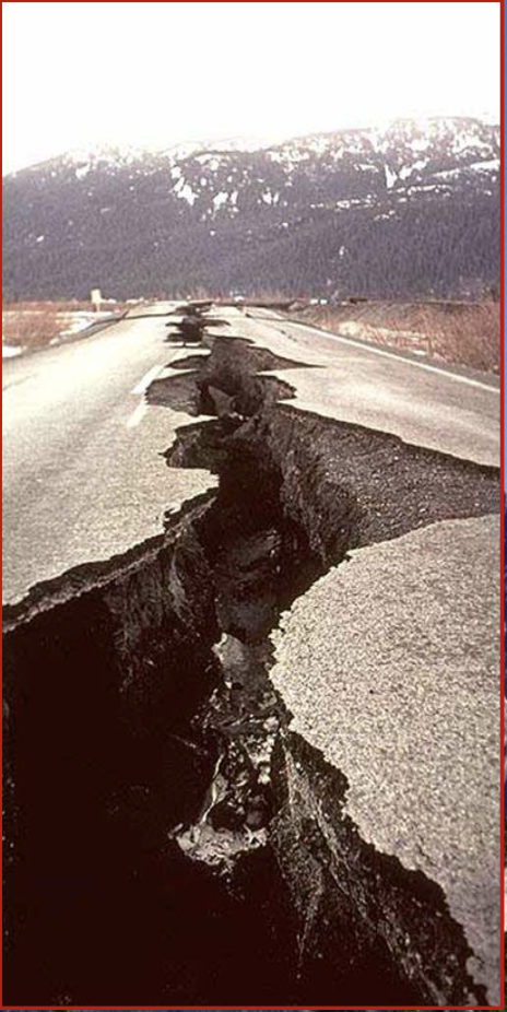 Surface rupture can uproot trees, collapse buildings, and destroy bridges, tunnels, and pipelines.