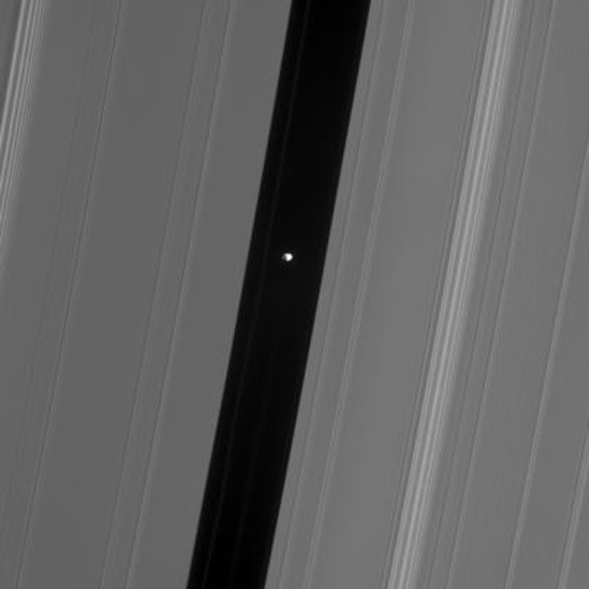 <p>What moonlet produces the Encke Gap in Saturn's rings?</p>