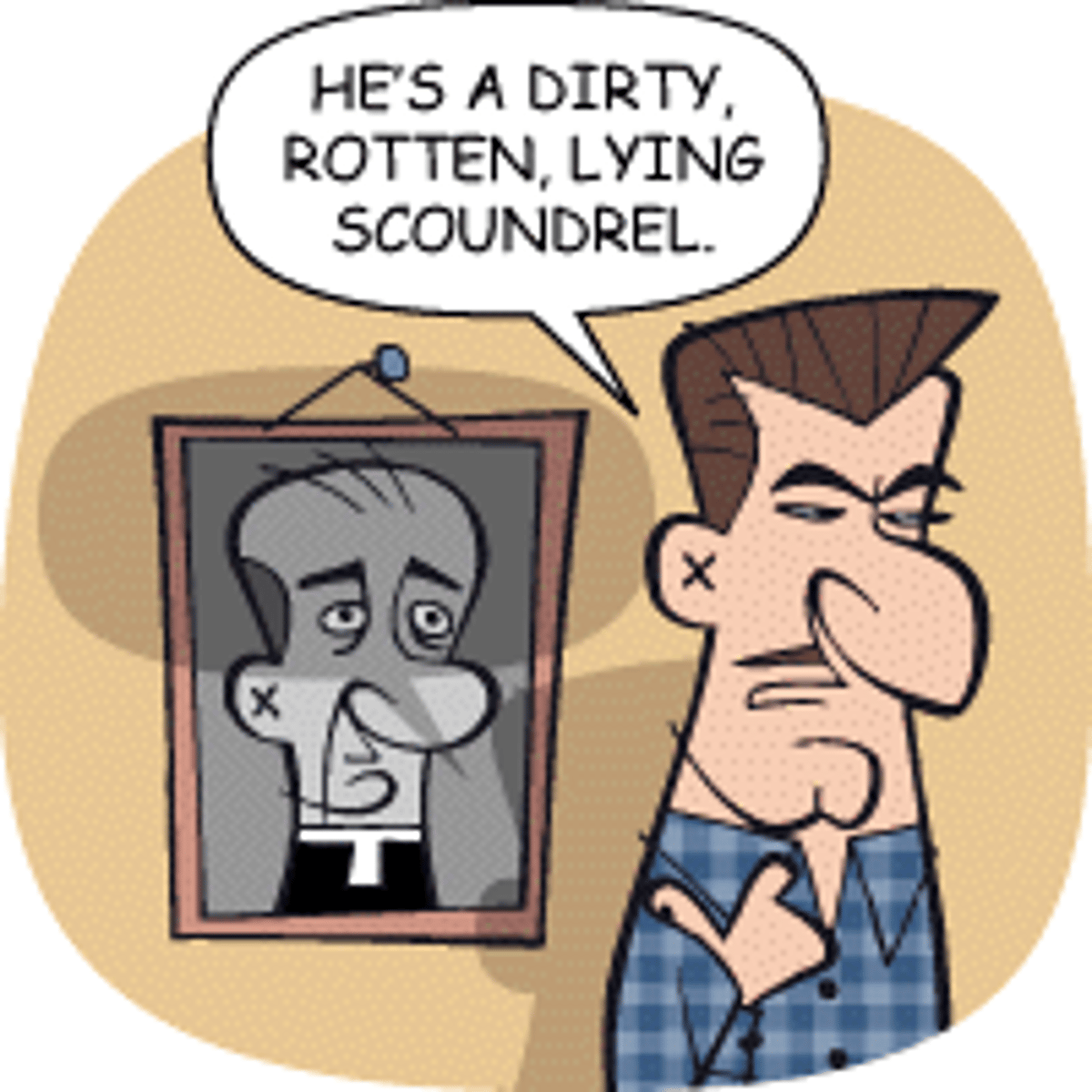 <p>(n.) a damaging or derogatory statement; the act of slandering or defaming</p>