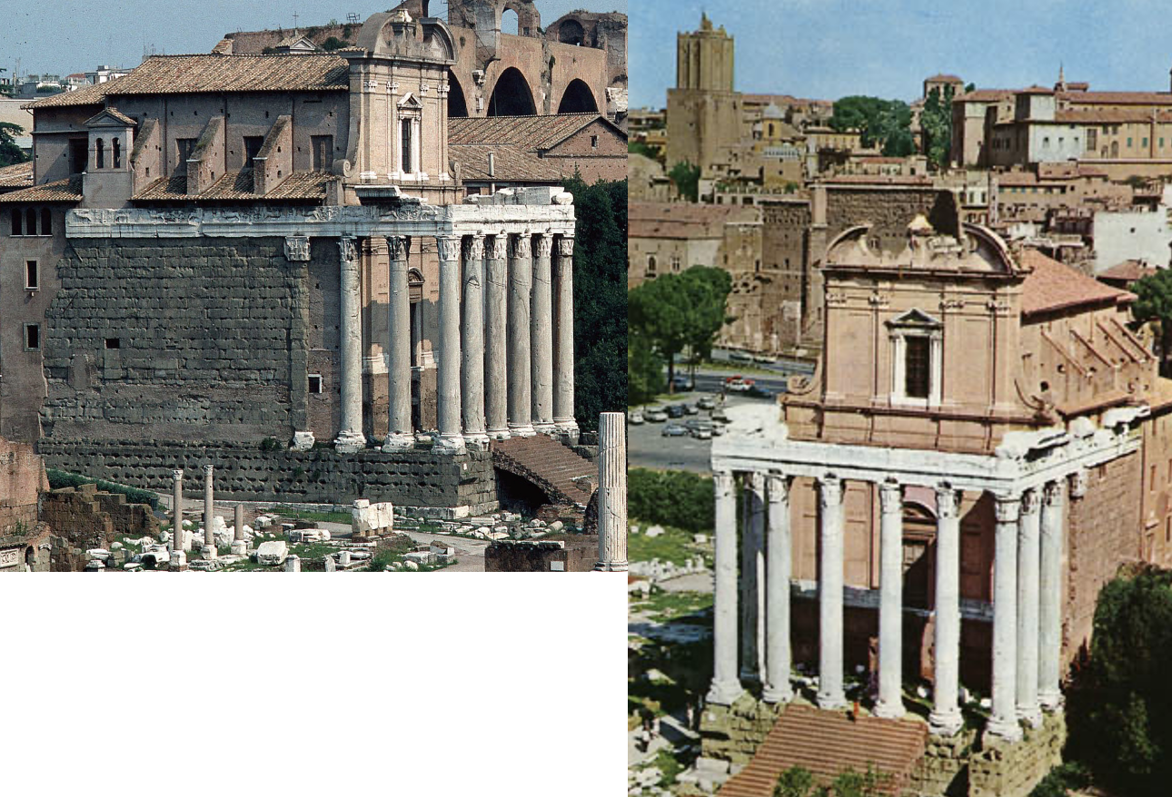 <p>Temple of Antoninus Pius and Diva Faustian the Elder </p>
