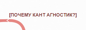 <p>С какого такого перепугу, Кант - Агностик?</p>