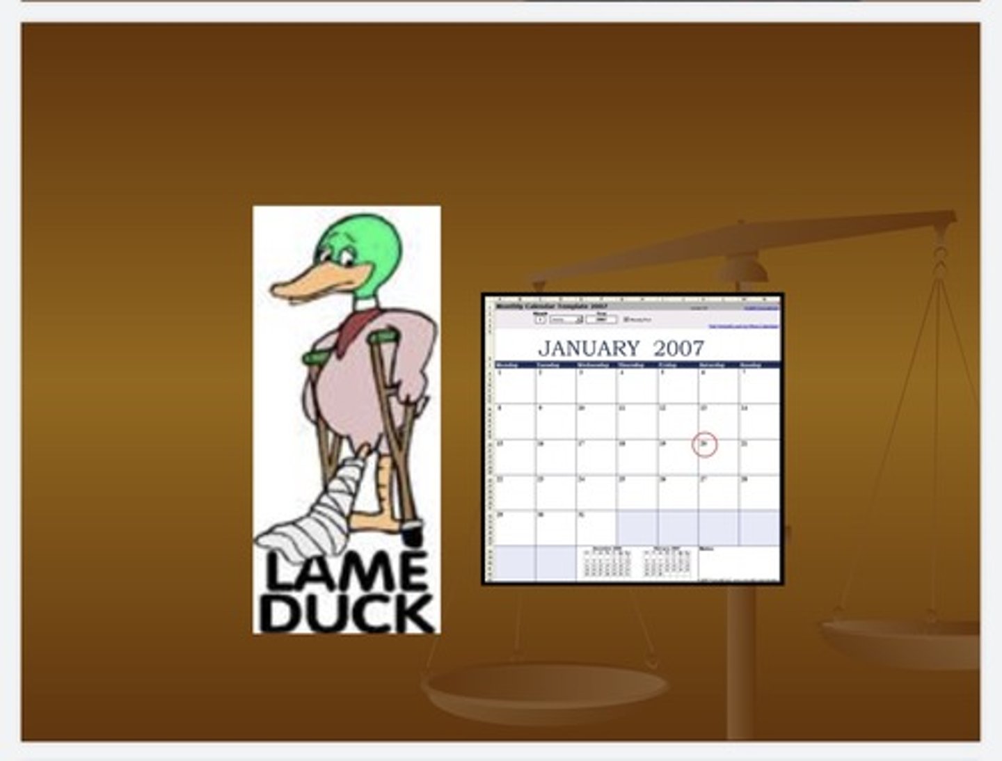 <p>Congress begins on January 30th; President starts on January 20th. "Lame-duck" Amendment, ratified in 1933.</p>