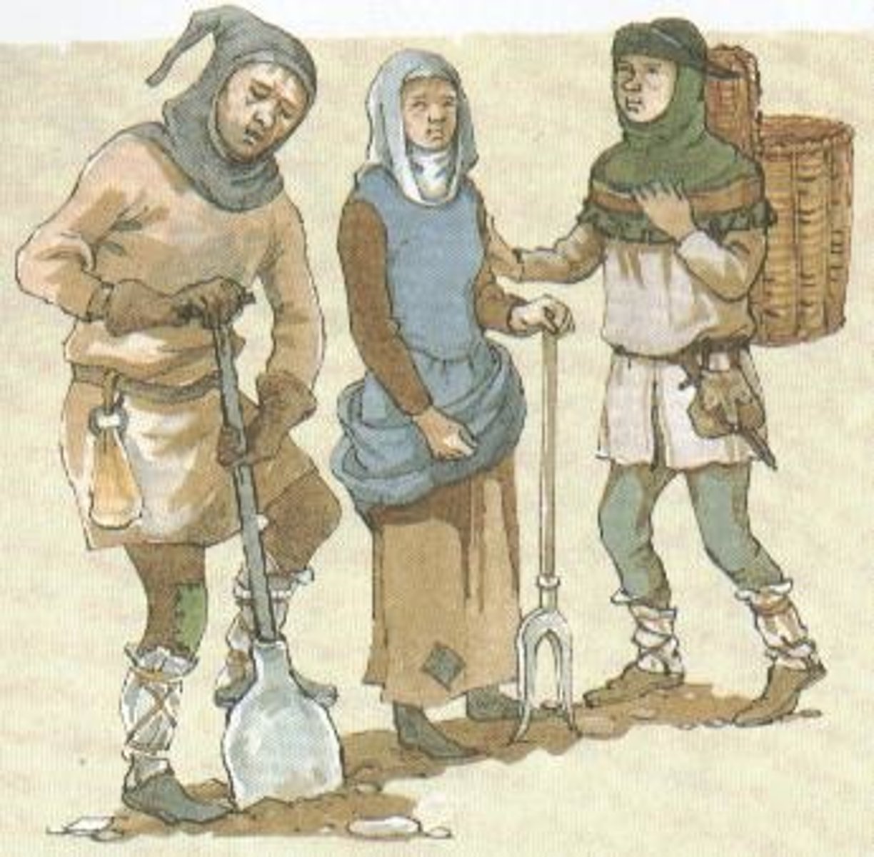 <p>a peasant who belonged to a manor (almost a slave)</p>