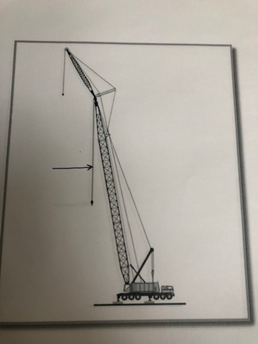 <p>A cable that connects the hook block to the boom</p>