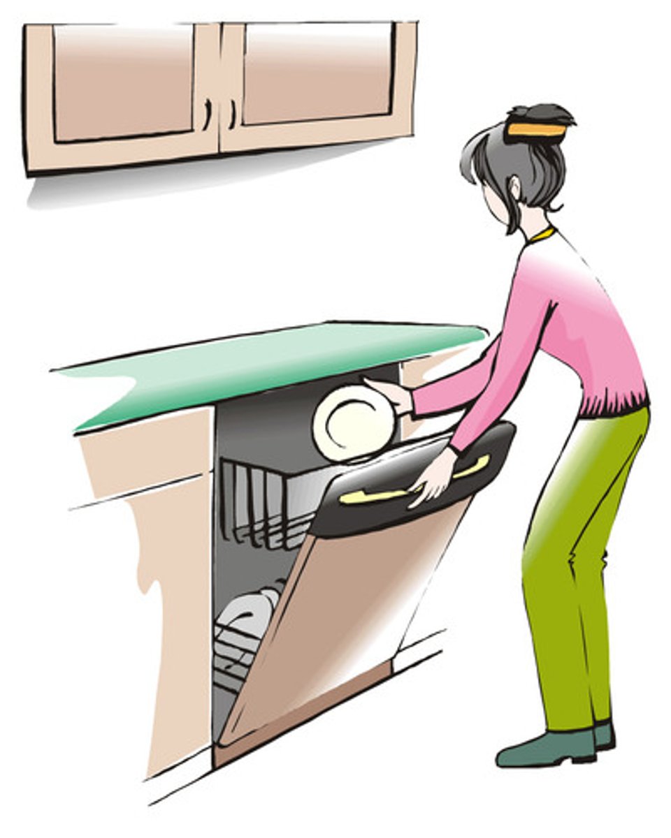 <p>to load the dishwasher</p>