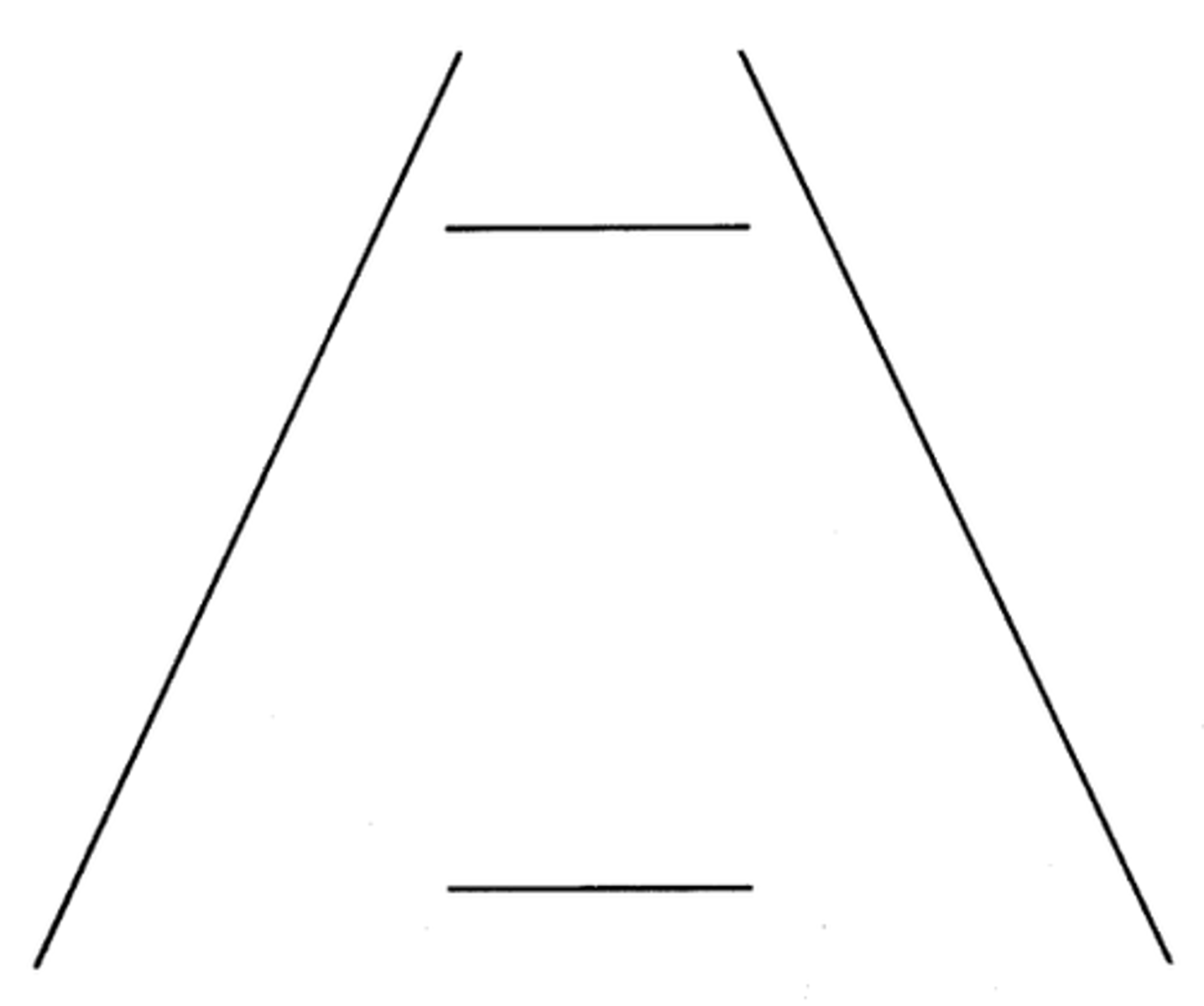 <p>same-sized objects placed between converging lines will look different</p>